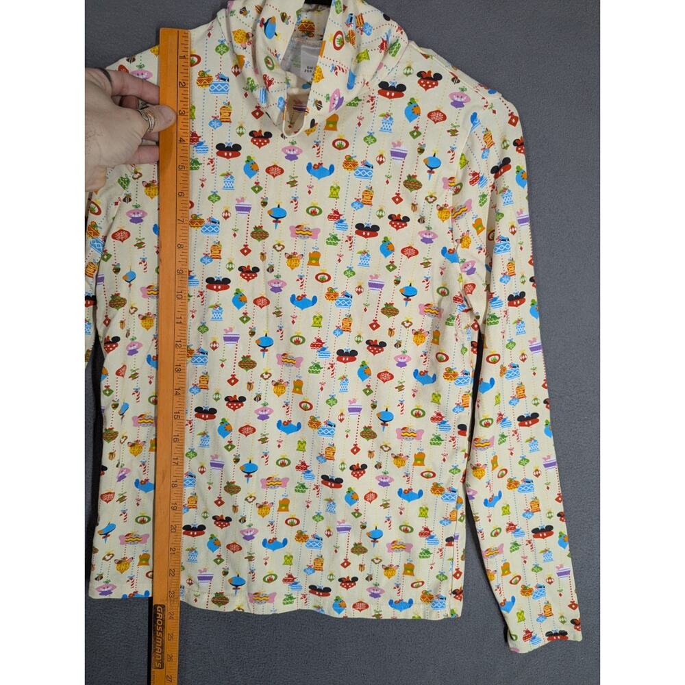Disney Parks Holiday Turtleneck Mickey & Friends Christmas Ornament Print Sz SM - Picture 6 of 8